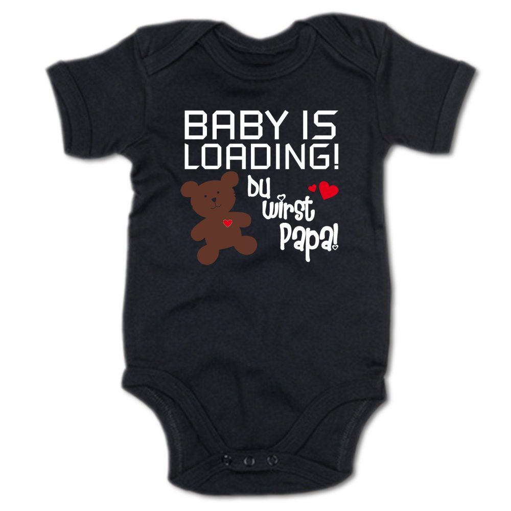 G-graphics Kurzarmbody Baby Body - Baby is loading! Du wirst Papa! mit Spruch / Sprüche • Babykleidung • Geschenk für den Papa „to be“ • Strampler