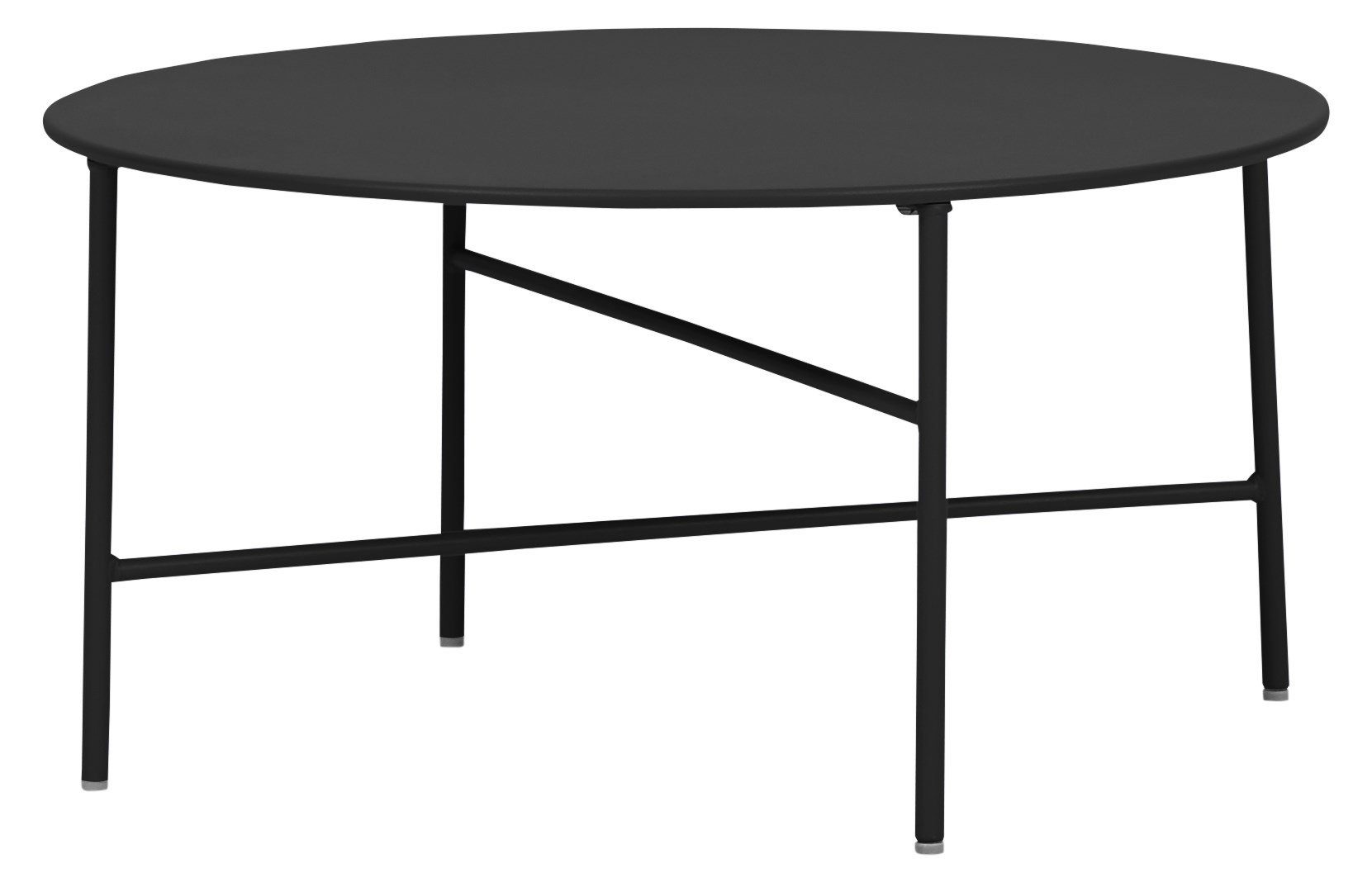 ebuy24 Gartentisch Penny Gartentisch Ø 70 cm. H 35 cm, schwarz.