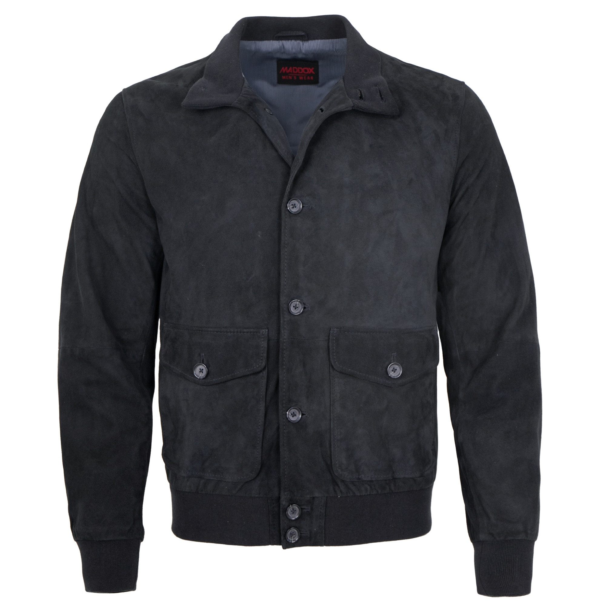 Maddox Lederjacke Matthäus MADDOX - Herren Lederjacke Blouson Lammvelour marine
