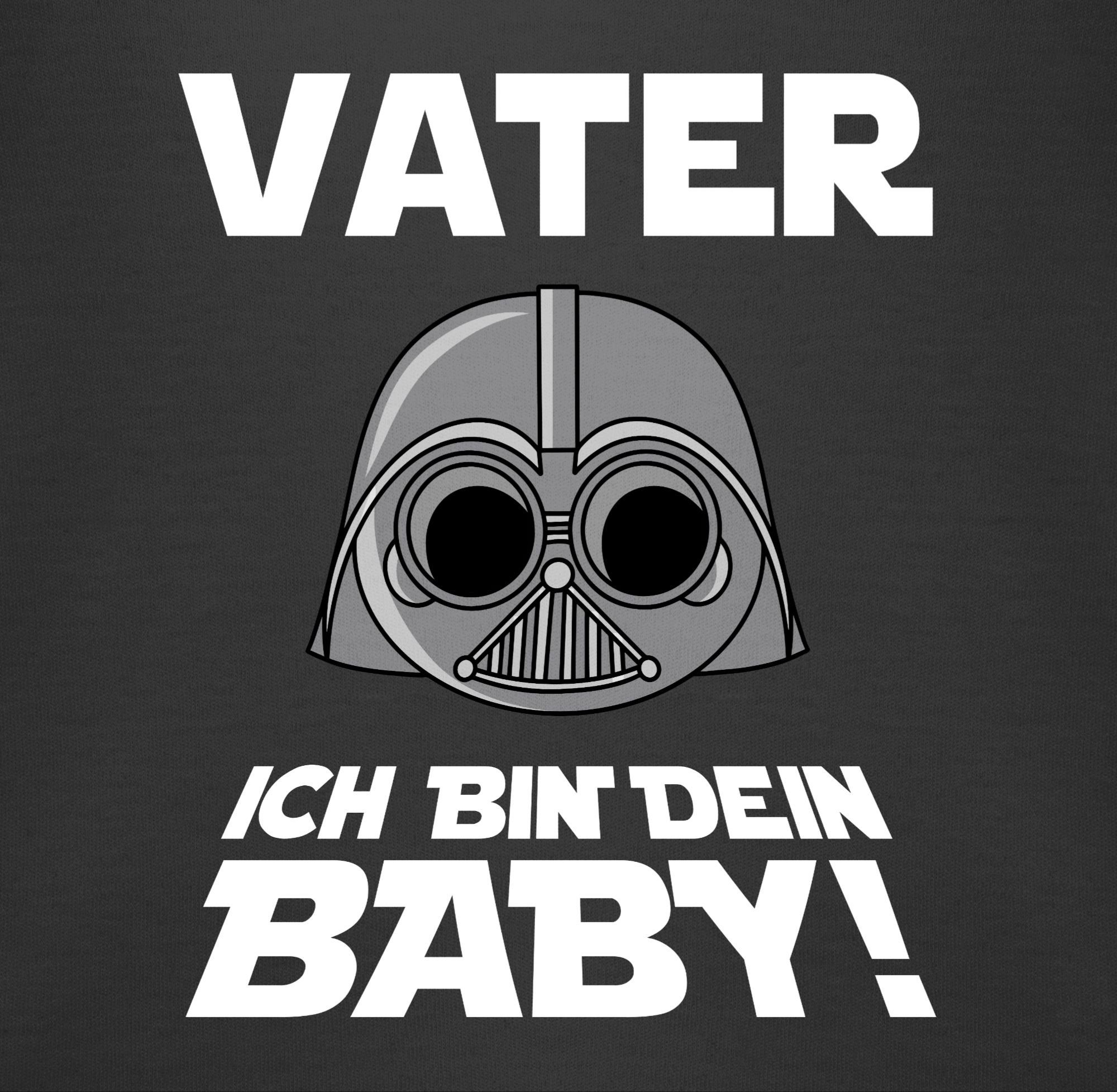 Baby 1 Vater Shirtbody Shirtracer ich Geschenk Vatertag Schwarz bin Baby dein