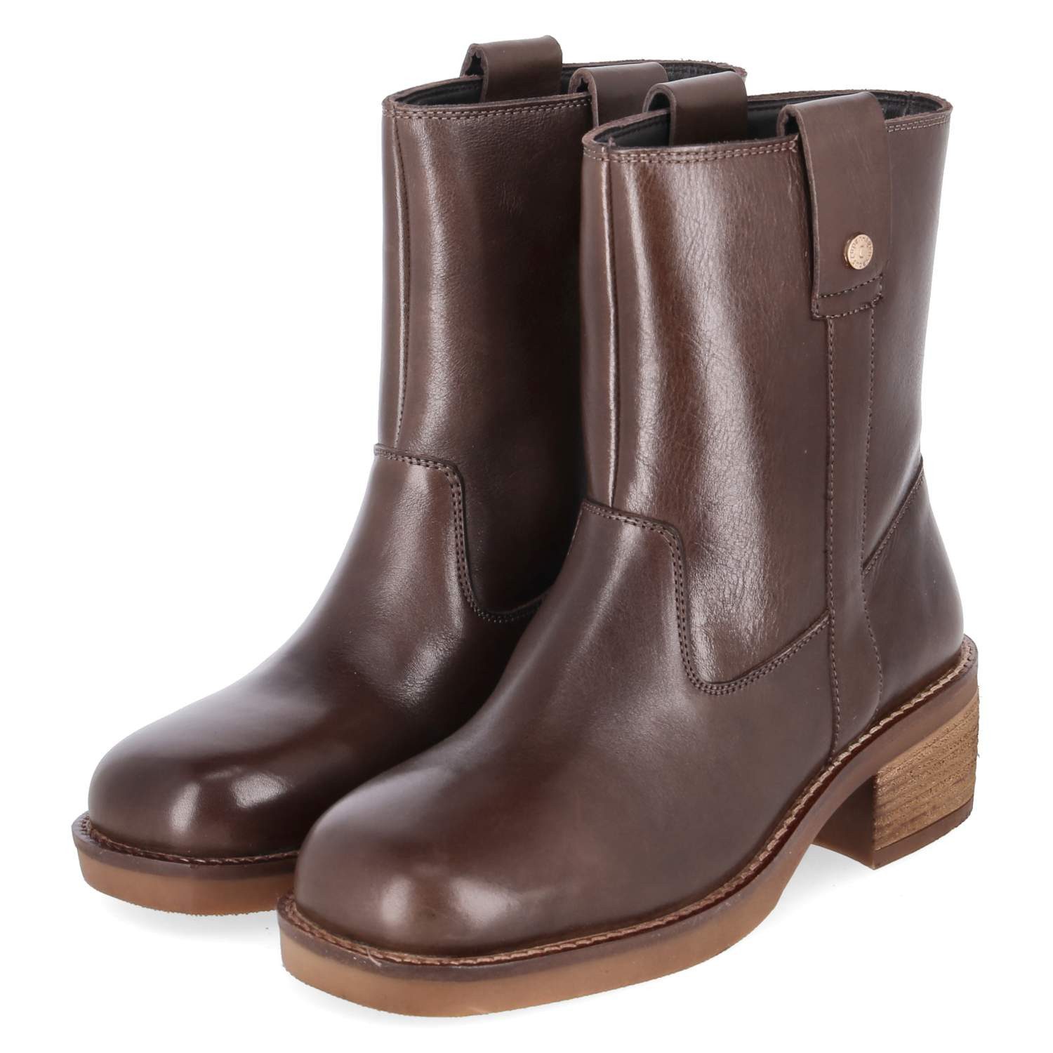 Copenhagen Studios Copenhagen Shoes Boots CS8646-0012 brown Damen Glattleder brown Schlupfstiefel