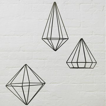 Umbra Wanddekoobjekt Prisma Geometrisch 3er Set