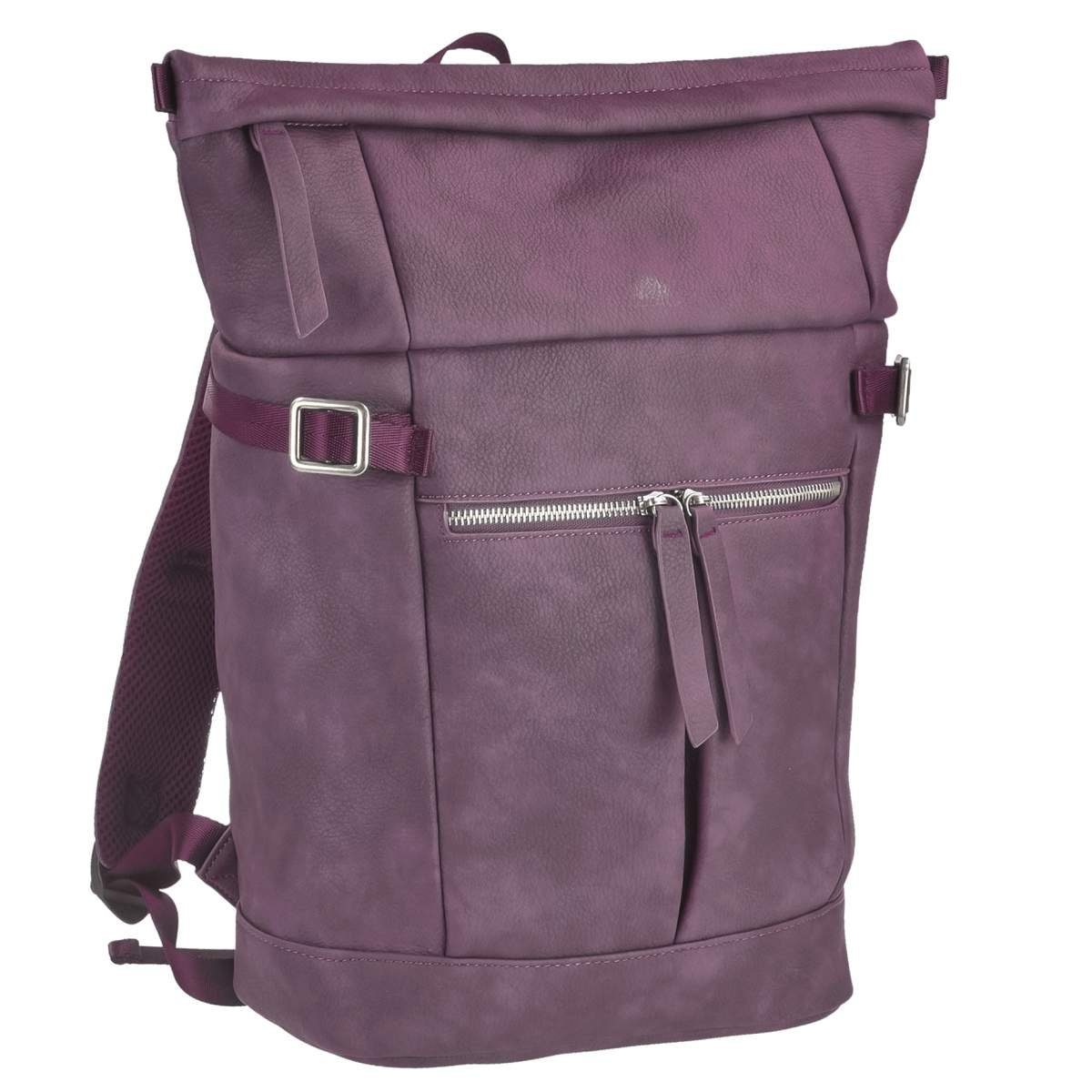 Greenburry Freizeitrucksack Mad'l Dasch, Tagesrucksack, Daypack mit Notebookfach, Damenrucksack FANNY 36x43cm Vino