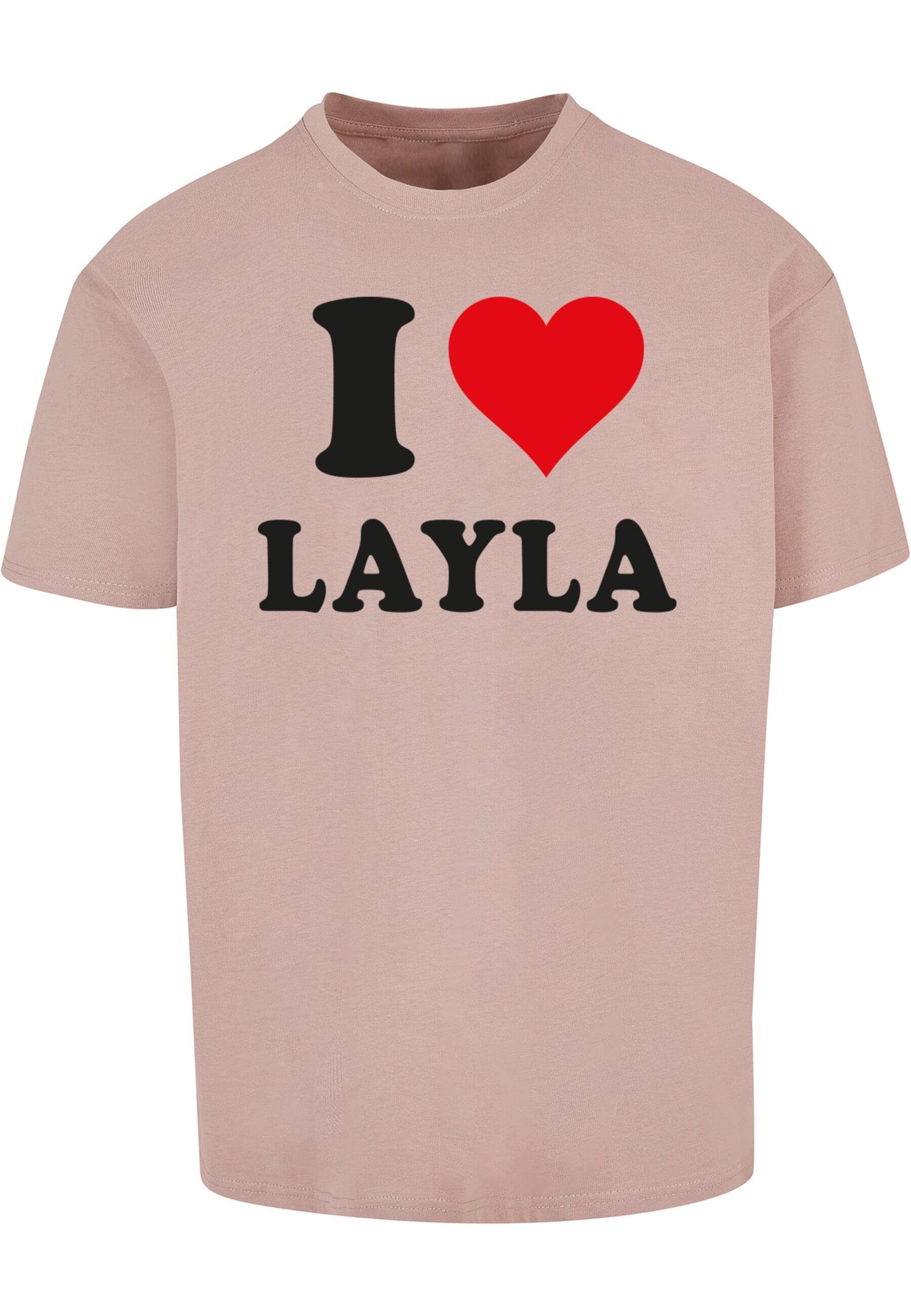 Merchcode T-Shirt I Layla duskrose Herren (1-tlg) Love Tee Oversize