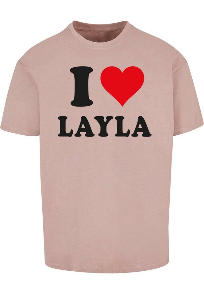 Merchcode T-Shirt Herren I Love Layla Oversize Tee (1-tlg)