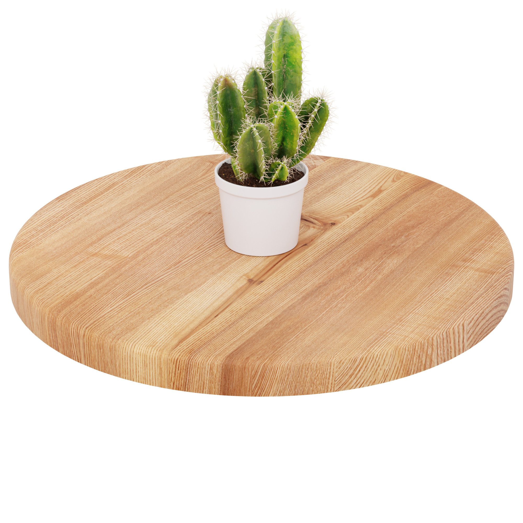 LAMO Manufaktur Esstischplatte LAMO Manufaktur Holzplatte rund 40 cm aus Naturholz für Couchtisch (Bürotisch, Esstischtischplatte), Kaffeetisch, Kindertisch, Stärke: 28 mm Farbe: Dunkel