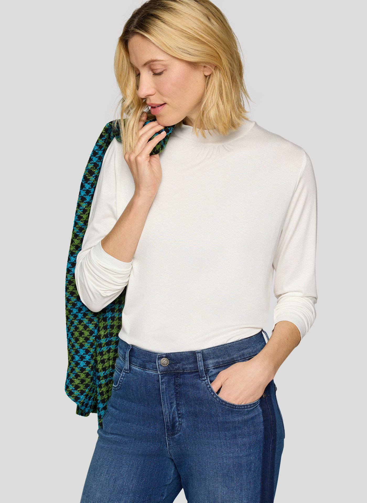 Rabe Langarmshirt mit Stehkragen und aus günstig online kaufen