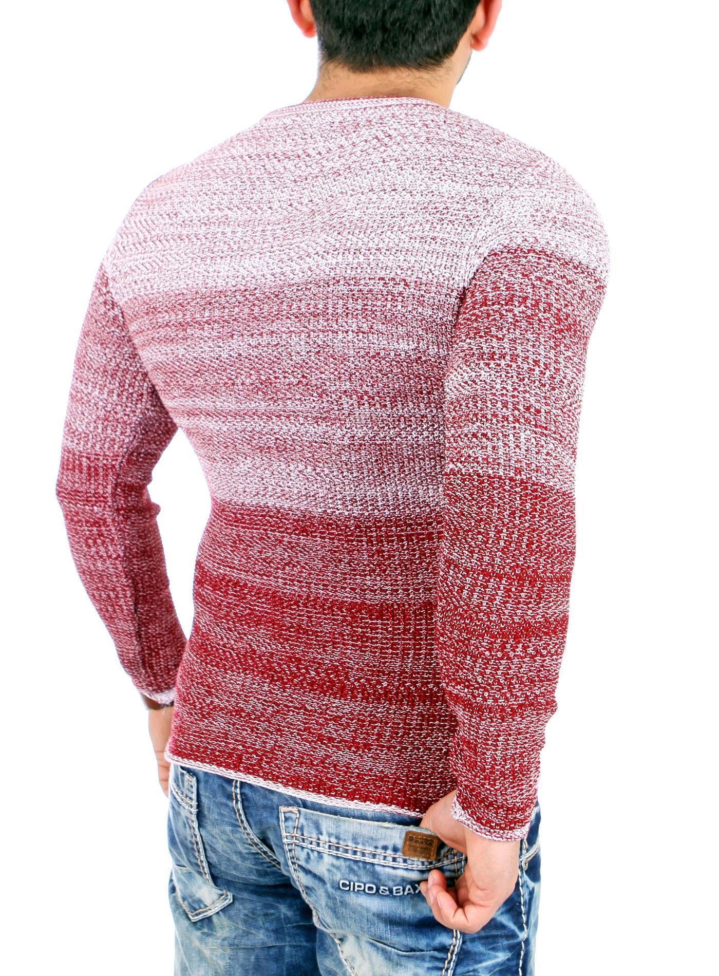 Reslad Strickpullover Reslad Strickpullover Herren Colorblock Crewneck Pull günstig online kaufen