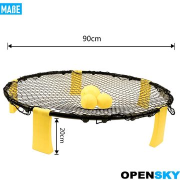 MAVURA Roundnet-Spiel OPENSKY Roundnet Outdoor Ballspiel Freizeit Spielset, Park Garten Strand Sprung Ball mit 3 Bällen & Pumpe