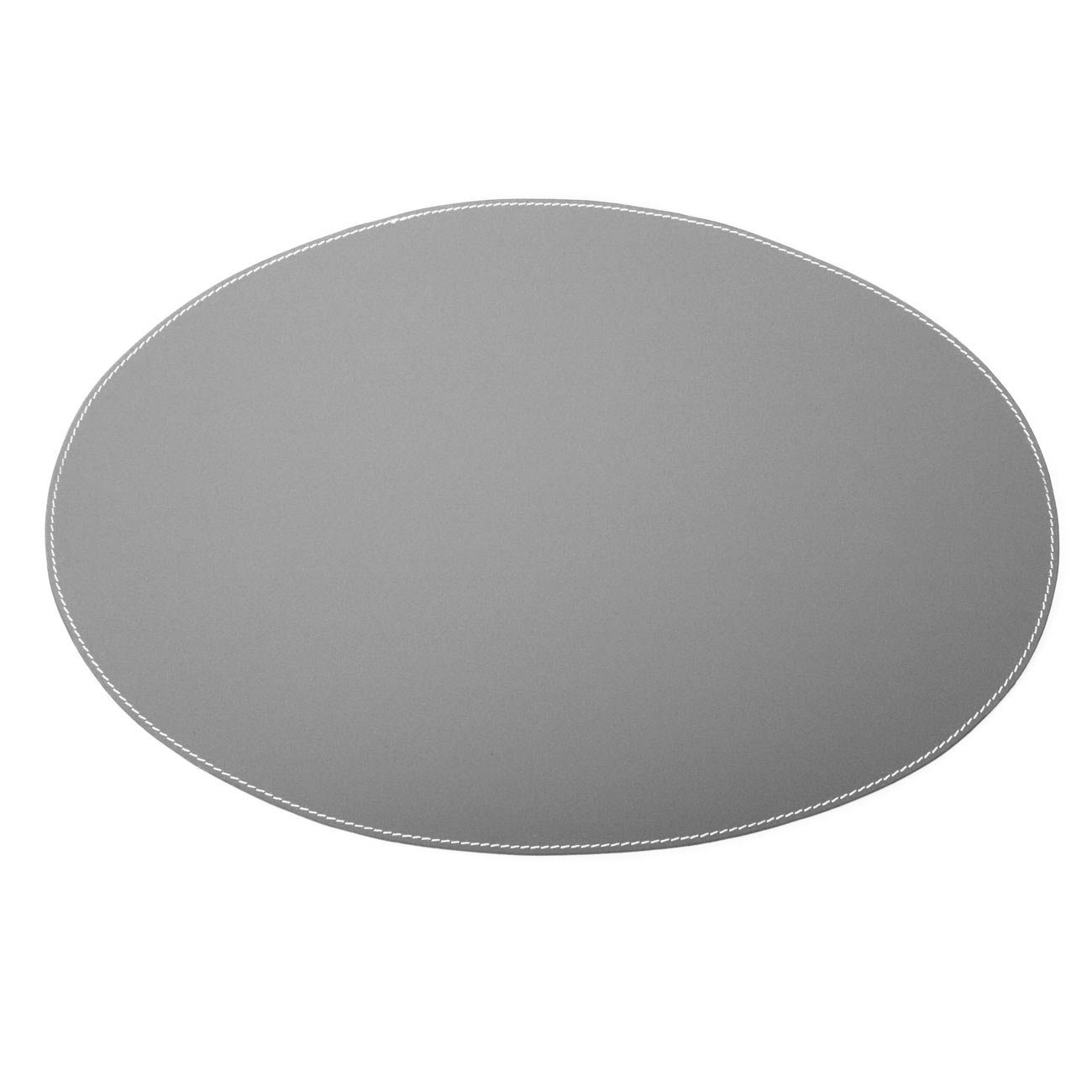 Platzset, Orskov, (1-St), Tischset aus Leder oval, grau