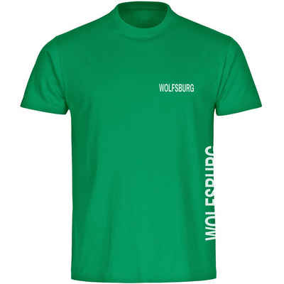 multifanshop T-Shirt Kinder Wolfsburg - Brust & Seite - Boy Girl