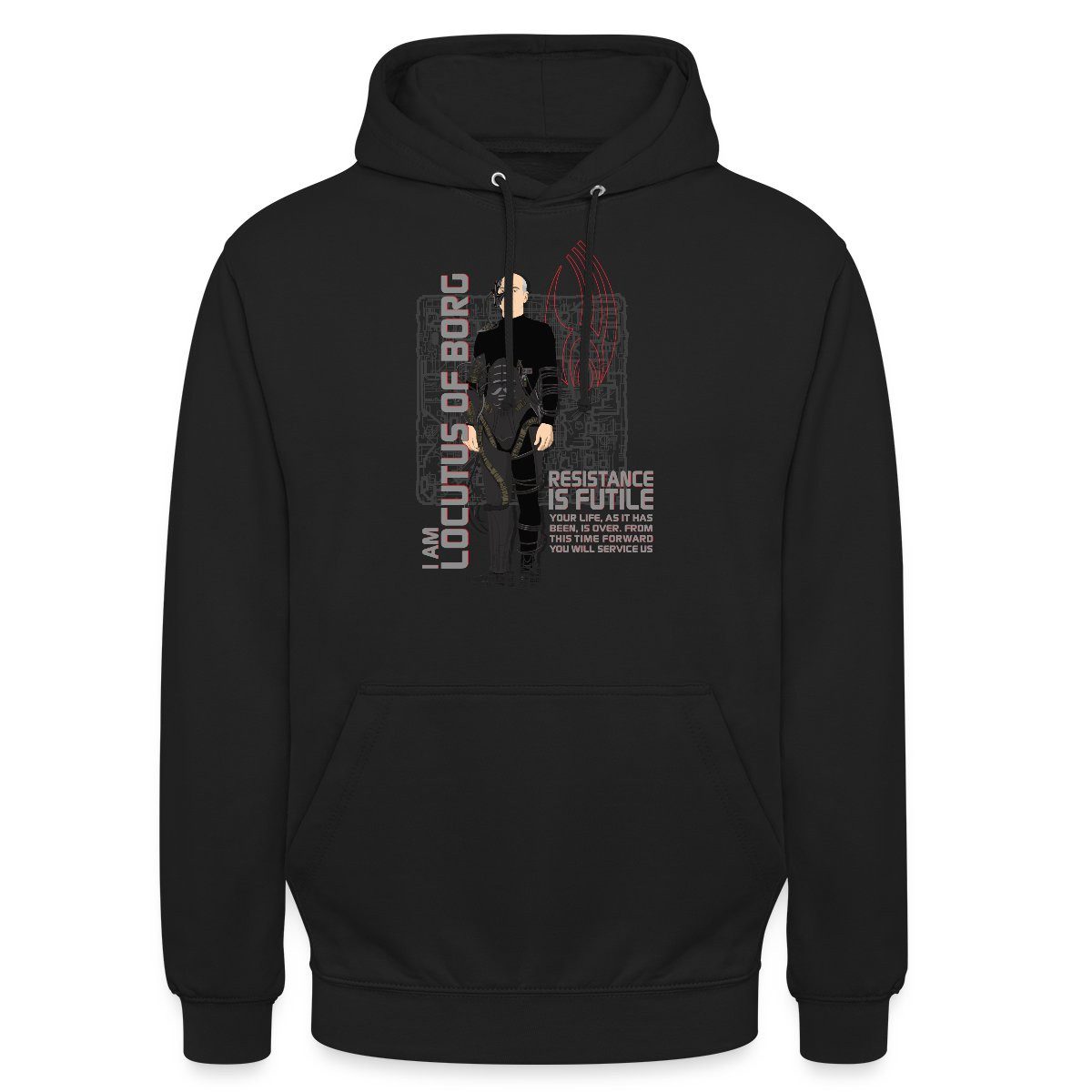 Spreadshirt Hoodie Star Trek The Next Generation Locutus Of Borg Unisex Hoodie (1-tlg)