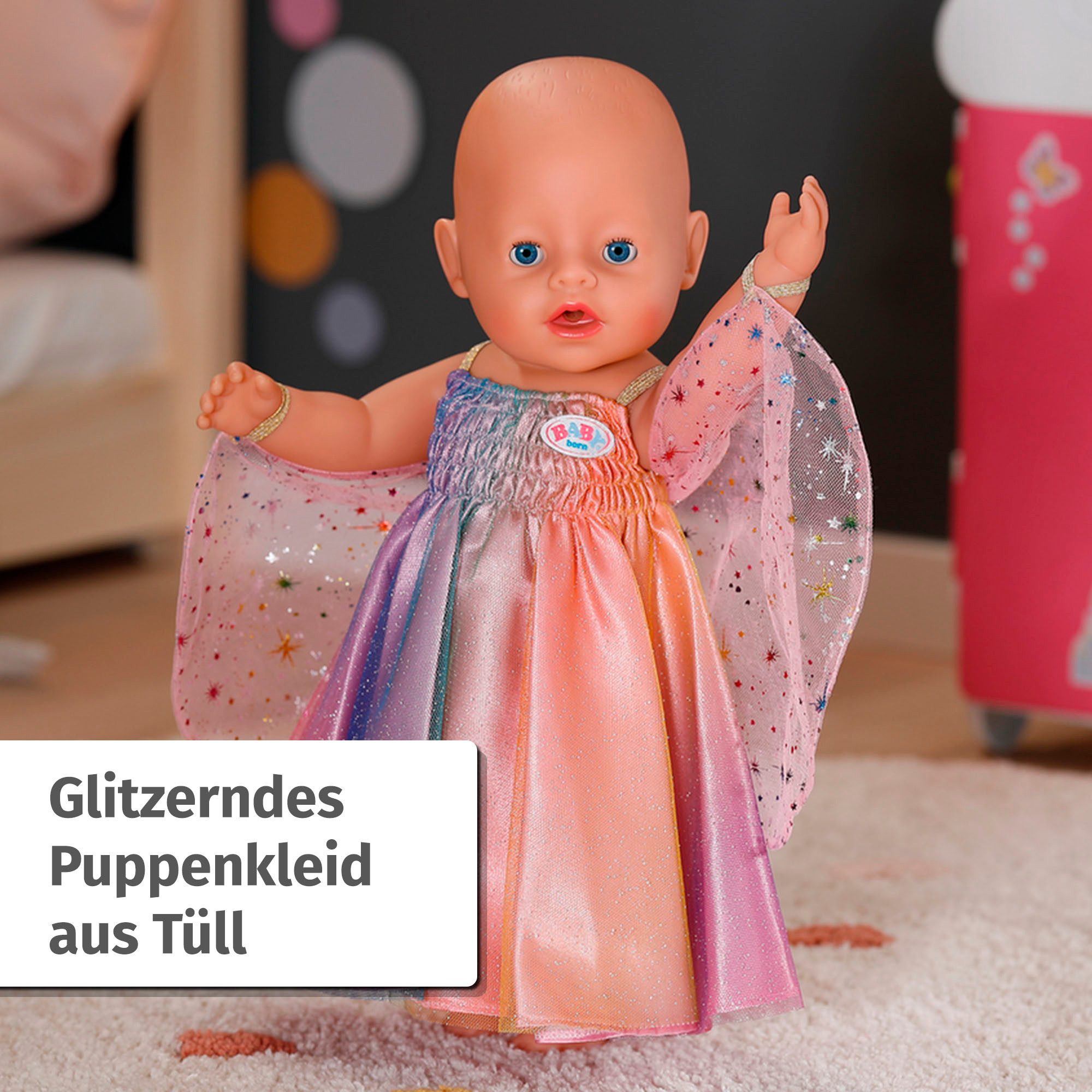 Baby Born Puppenkleidung Regenbogen Kleid, 43 cm – Bild 5 von 5