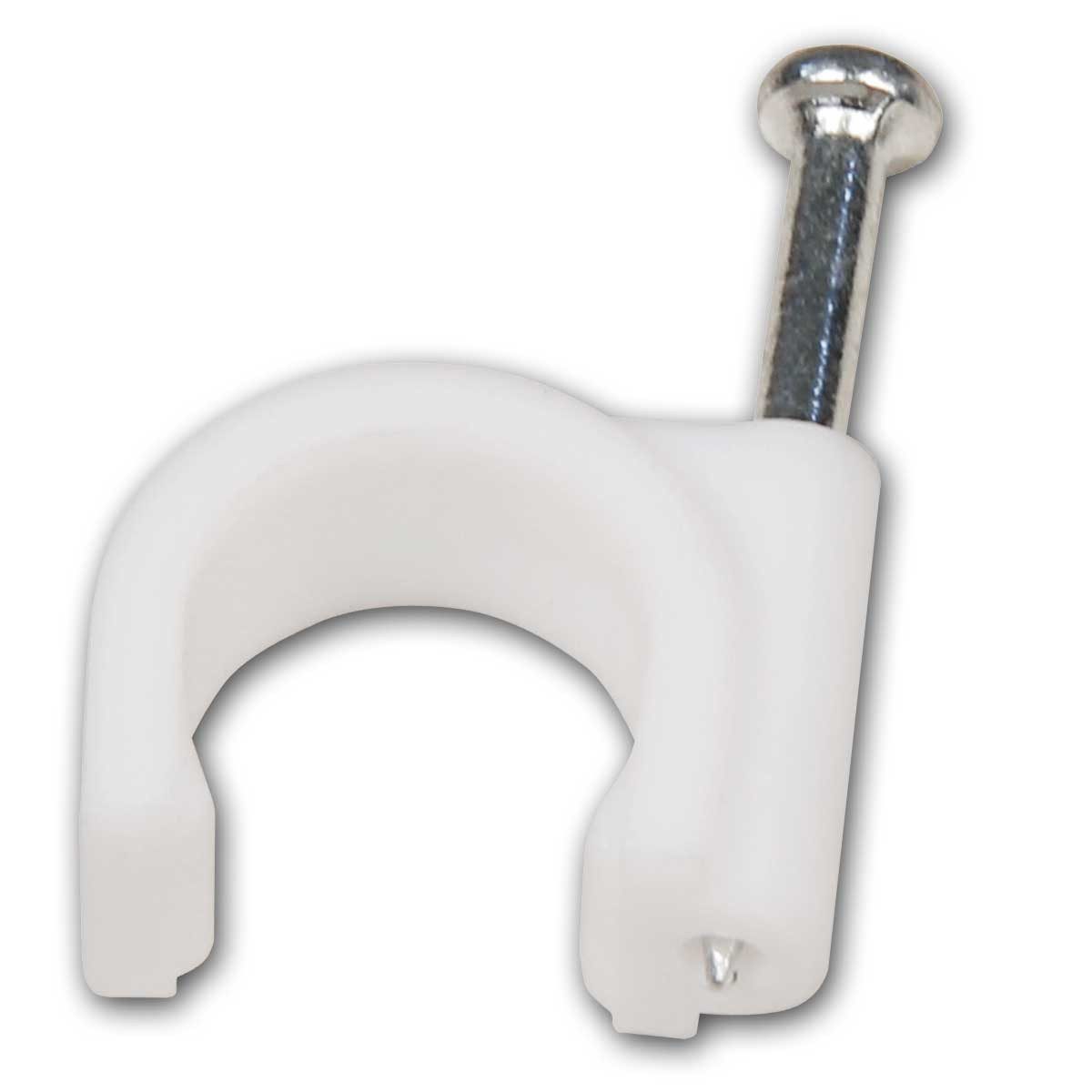 McPower Kabelschelle Kabelschellen, für Ø 10mm Kabel, 100er-Pack, weiß