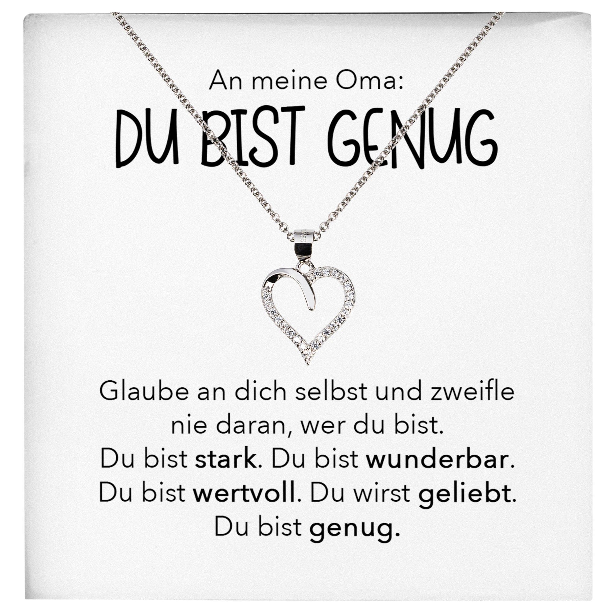 Schmuckset Liebe Oma Geschenk Grossmutter Frauen Halskette Damen Collier Herz