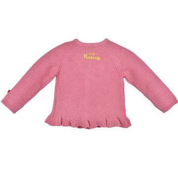 BONDI Strickjacke Baby Mädchen Jacke "Princess" mit Rüschen 86524, Rosa - 100% Baumwolle