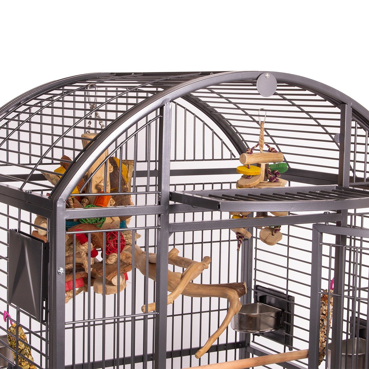 Montana Cages Vogelkäfig Hacienda Dome, Antik Voliere, Käfig ca. 116 x 96 x 165 cm (mit Schürze)