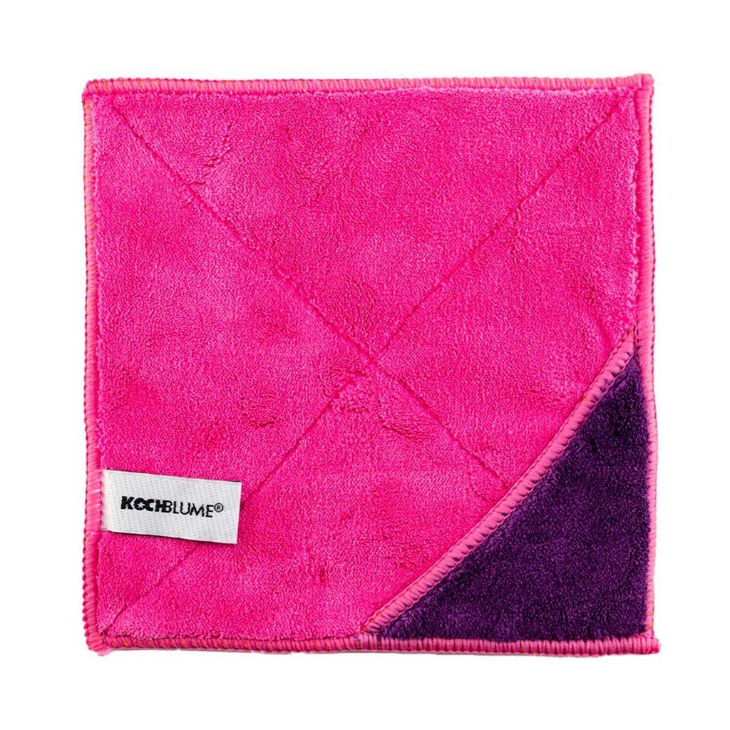 Kochblume Geschirrtuch Microfasertuch 18 x 18 cm, 800g/m² Qualtität pink/lila