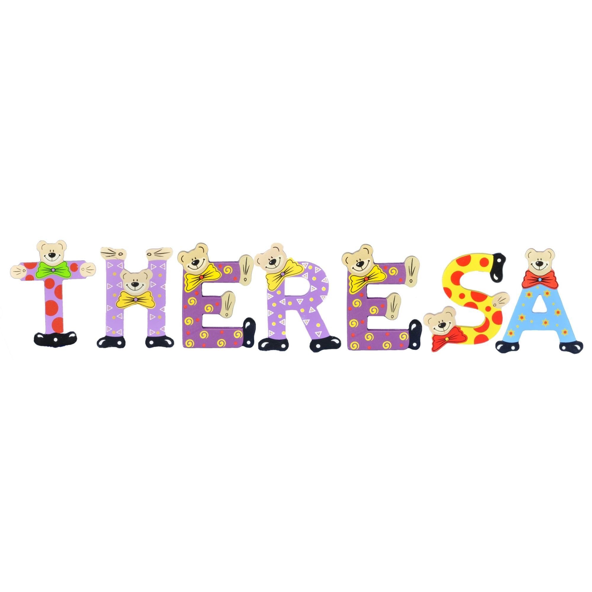 Namen-Set, THERESA Kinder Playshoes sortiert 7 (Set, Holz-Buchstaben St), Deko-Buchstaben -