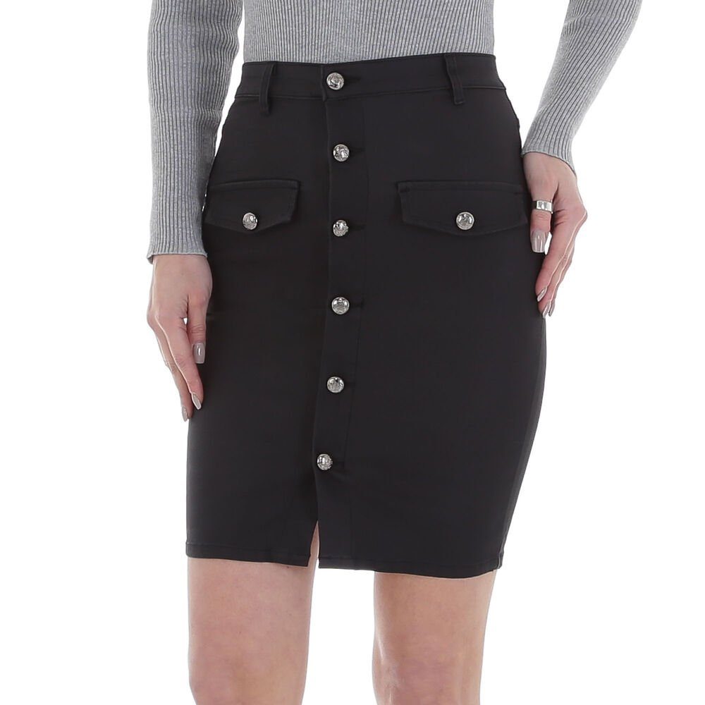 Ital-Design Lederimitatrock Damen Freizeit Stretch Minirock günstig online kaufen