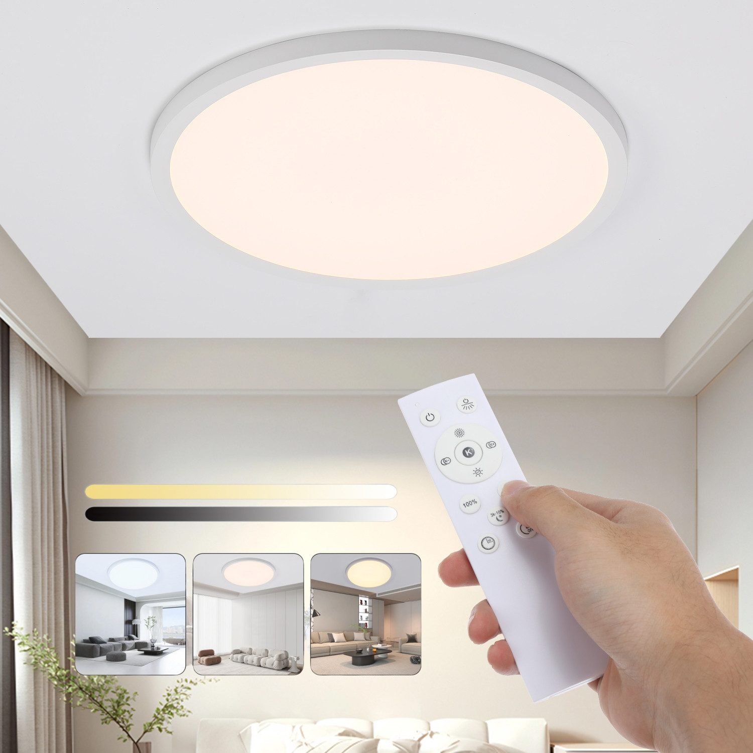 WILGOON LED Deckenleuchte Ultra Dünn LED günstig online kaufen