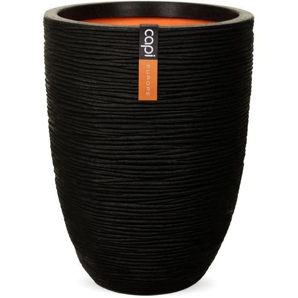 Capi Pflanzschale Elegante, niedrige Vase – CAPI EUROPE – RIB NL – 46 x 58 cm – Schwarz