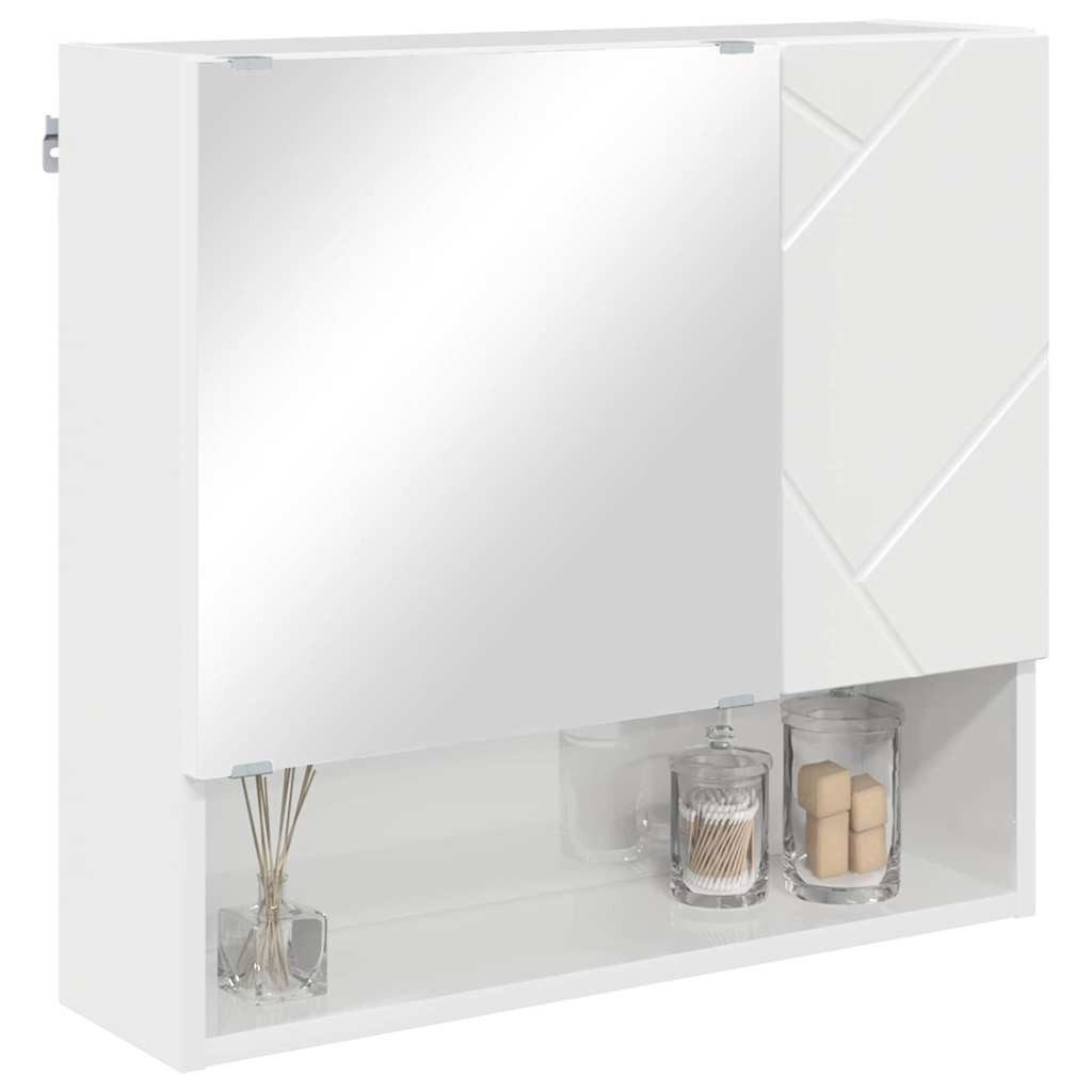 vidaXL Badezimmerspiegelschrank Spiegelschrank Hochglanz-Weiß 59 x günstig online kaufen