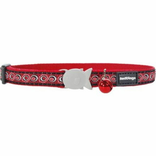 Red Dingo Katzen-Halsband “Halsband für Katzen – Cosmos Rot”, Nylon