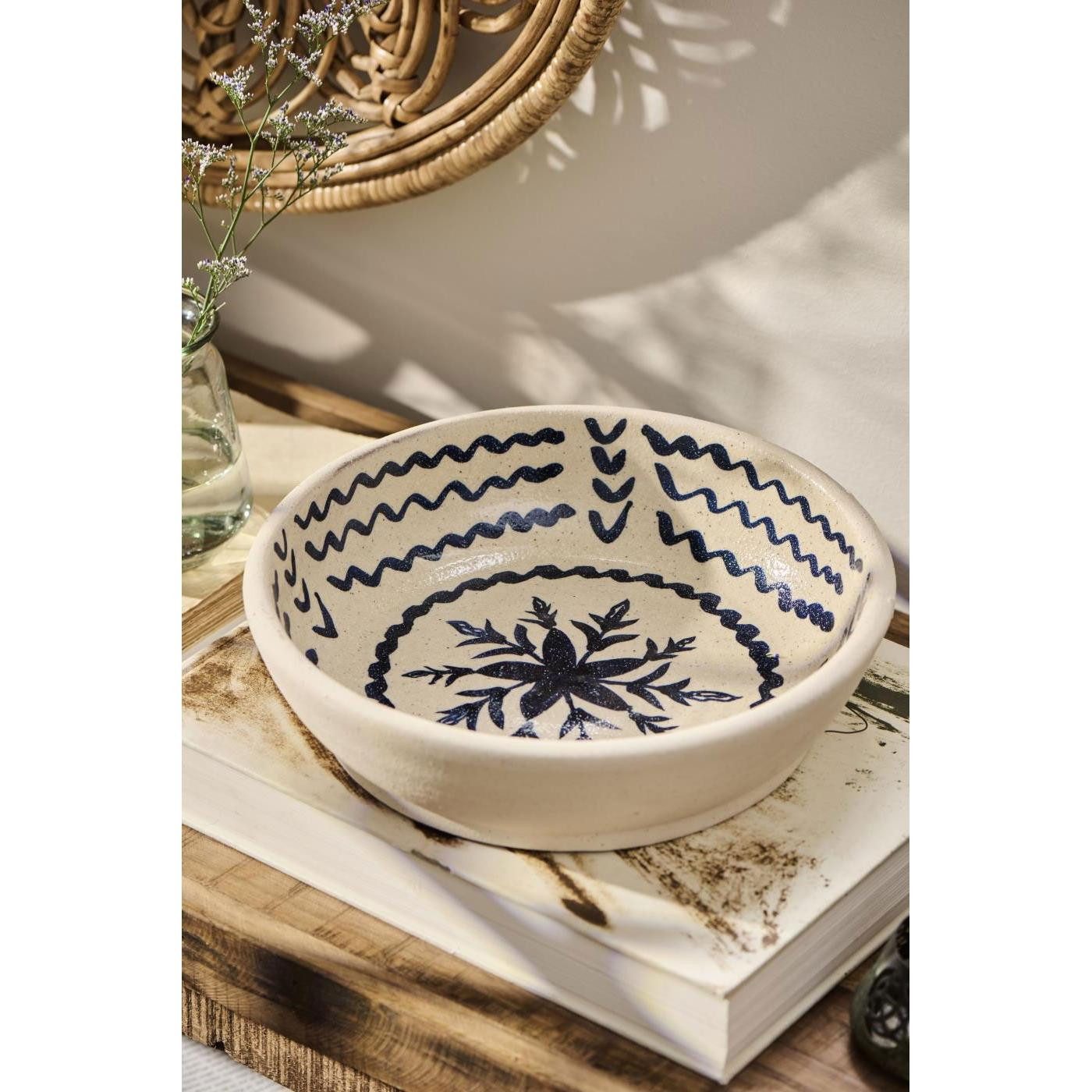 Ib Laursen Servierschale Ib Laursen Schale mit blauem Muster