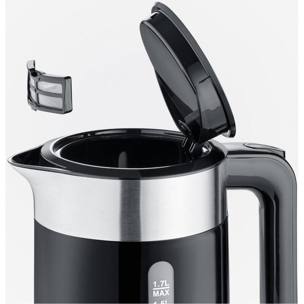 Severin Wasserkocher WK 9265 - Wasserkocher - schwarz/edelstahl, 1,7 l, 2200 W