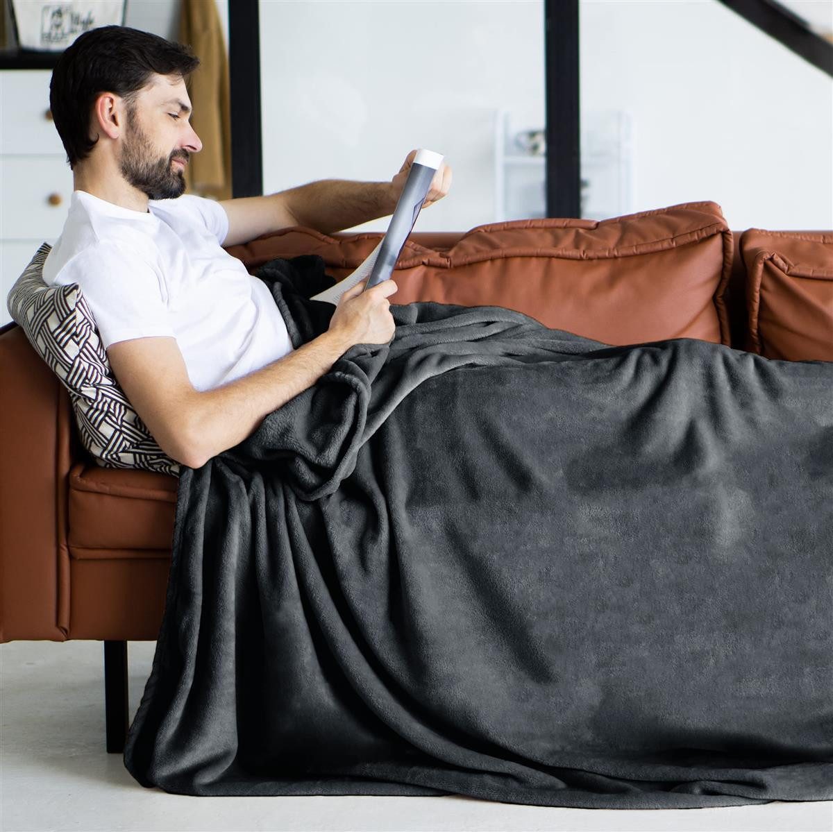 Wohndecke Kuscheldecke super weich & flauschig – warme Fleecedecke, Gräfens günstig online kaufen