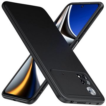 CoolGadget Handyhülle Black Series Handy Hülle für Xiaomi Poco X4 Pro 5G 6,67 Zoll, Edle Silikon Schlicht Robust Schutzhülle für Poco X4 Pro 5G Hülle
