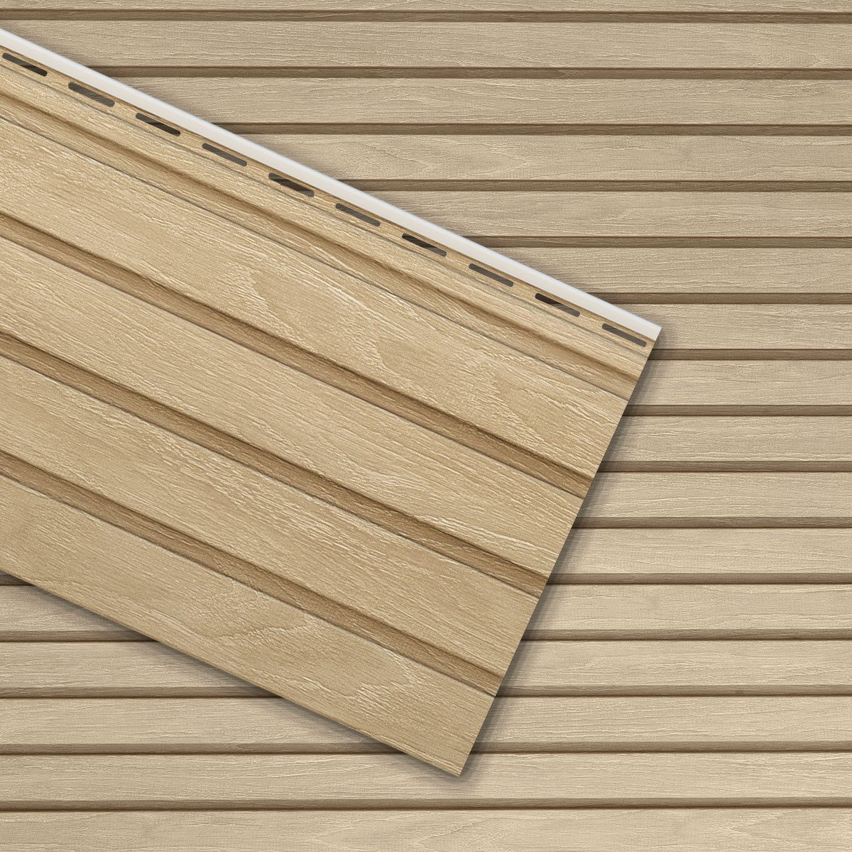 VILO Verkleidungspaneel Canadian Siding SVP-06 Fronto Standard 2,95m Stück 0,74qm oak, BxL: 28,5x295 cm, 0,963 qm, (Stückweise 1 Paneel, 0,963 qm) 2-lagig robuste Ausführung, pflegeleicht, abwaschbar, Leichtgewicht