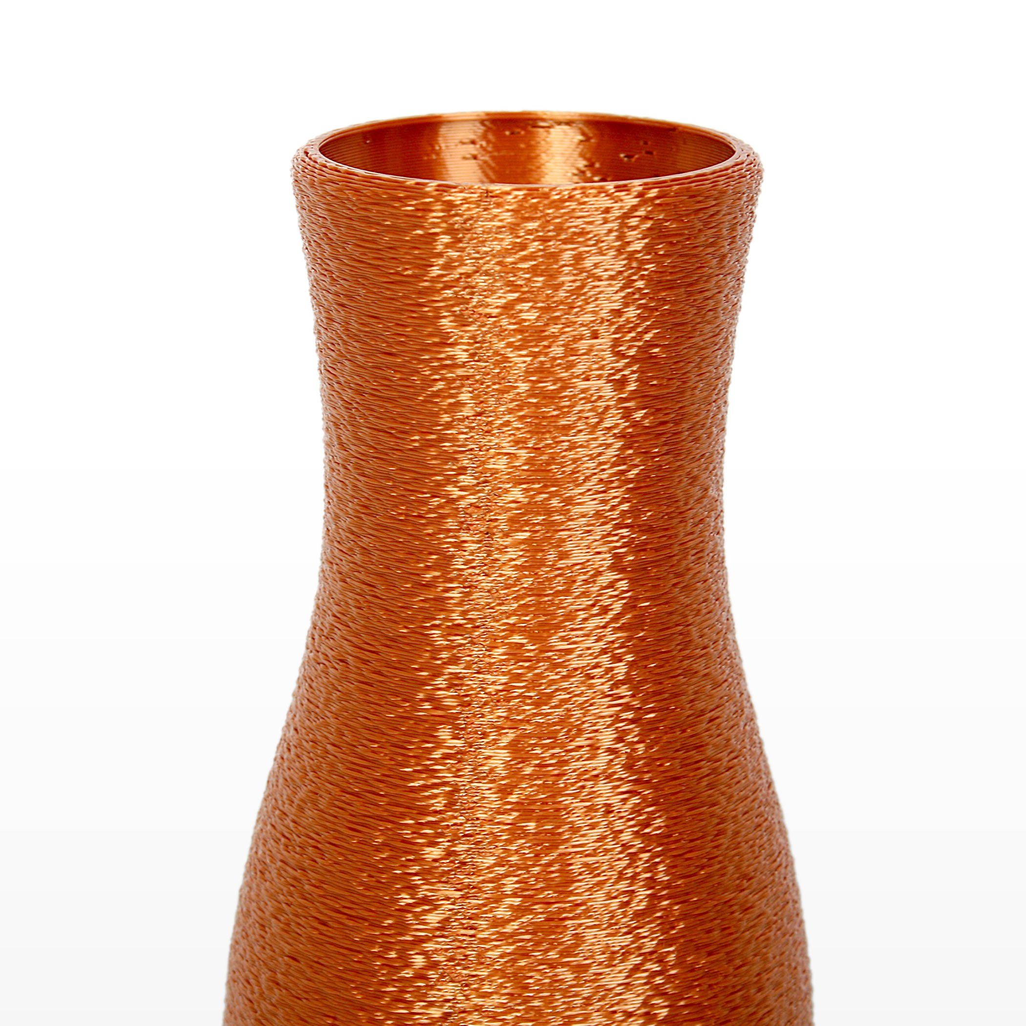 – Vase nachwachsenden Rohstoffen; Blumenvase aus Bio-Kunststoff, wasserdicht Feder aus Bronze bruchsicher Dekorative Dekovase & Designer Kreative