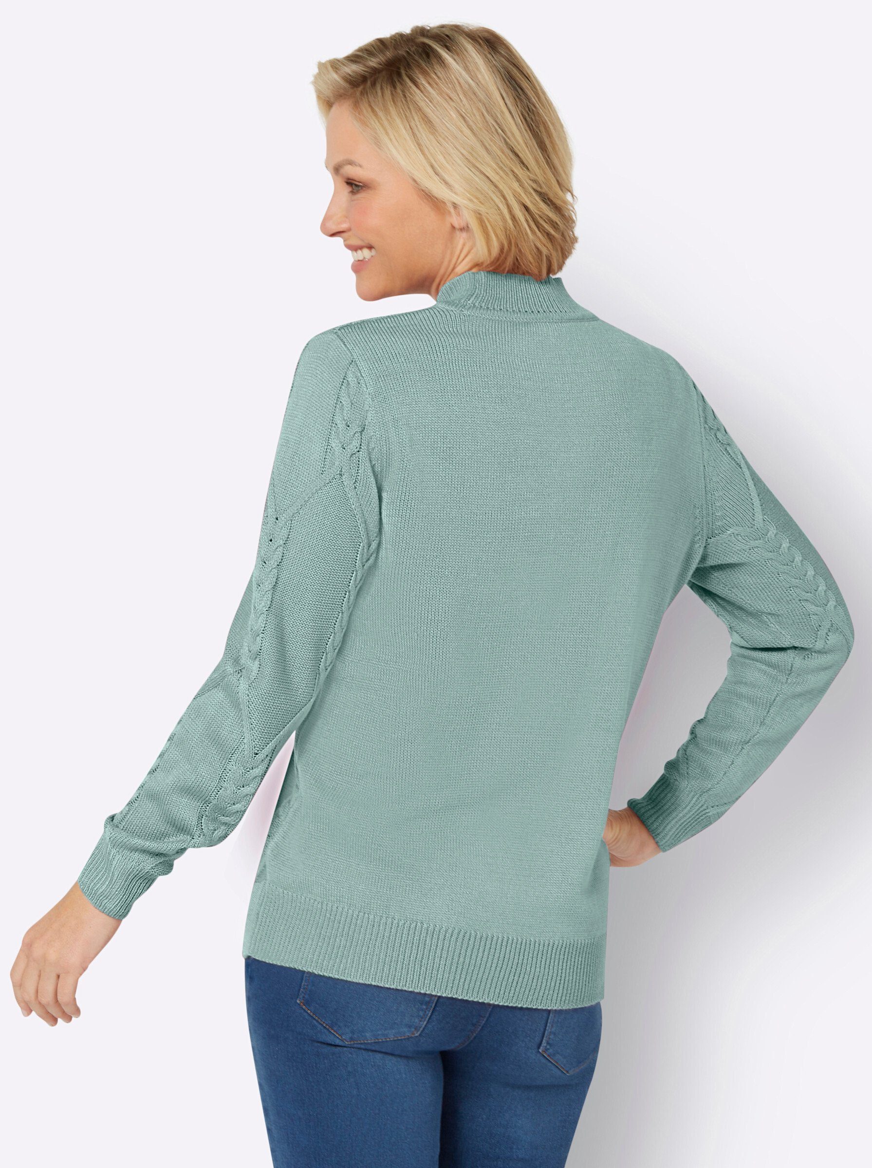 Sieh an! Strickpullover Stehkragen-Pullover Langarm günstig online kaufen