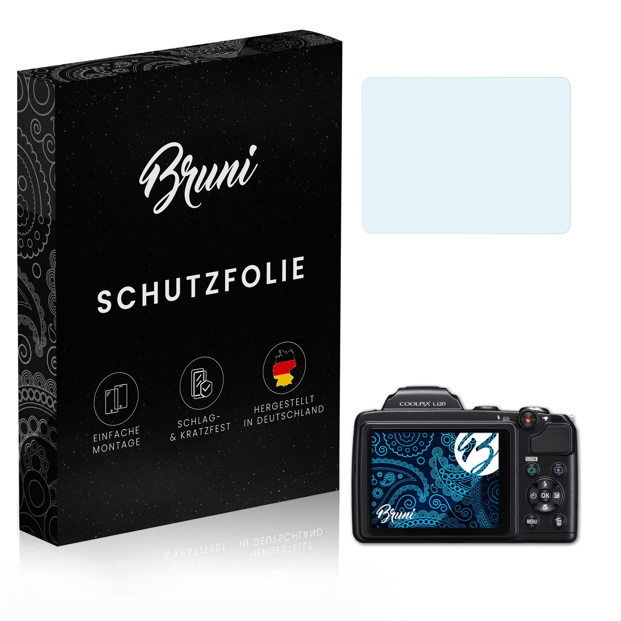 Schutzfolie Glasklare Displayschutzfolie für Coolpix L120