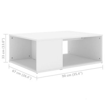 furnicato Couchtisch Weiß 90x67x33 cm Spanplatte