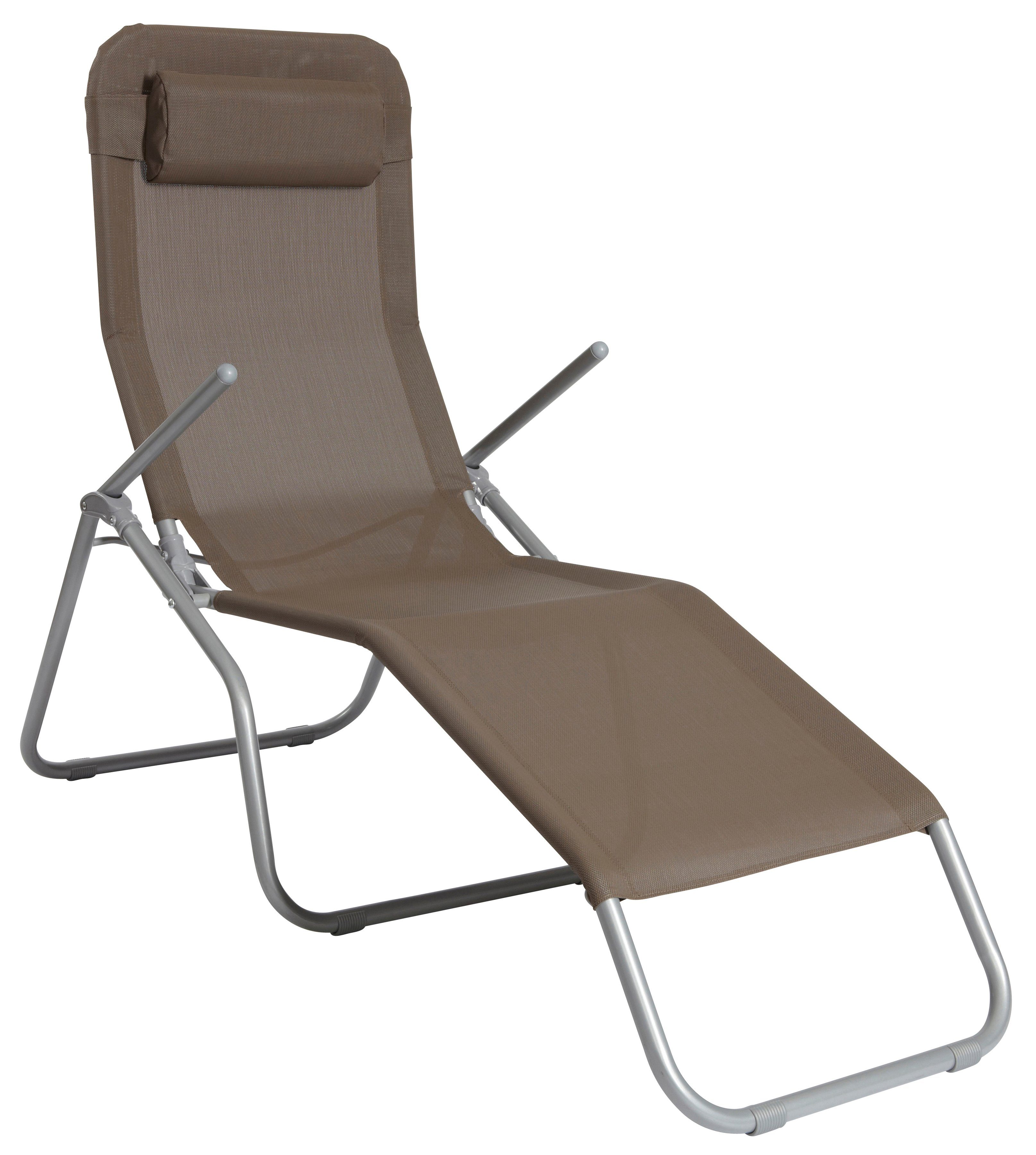 MERXX Gartenliege XXL, Stahl/Textil, inkl. Kopfkissen günstig online kaufen