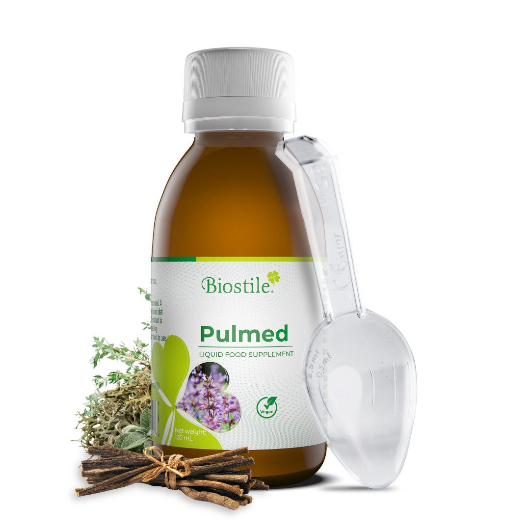 Biostile Kräutersirup mit Thymian und Salbei für Hals und Atemwege, Nahrungsergänzungsmittel in flüssiger Form, 120 g, Mit Süßholz, Eukalyptus und Isländisch Moos, 120 ml