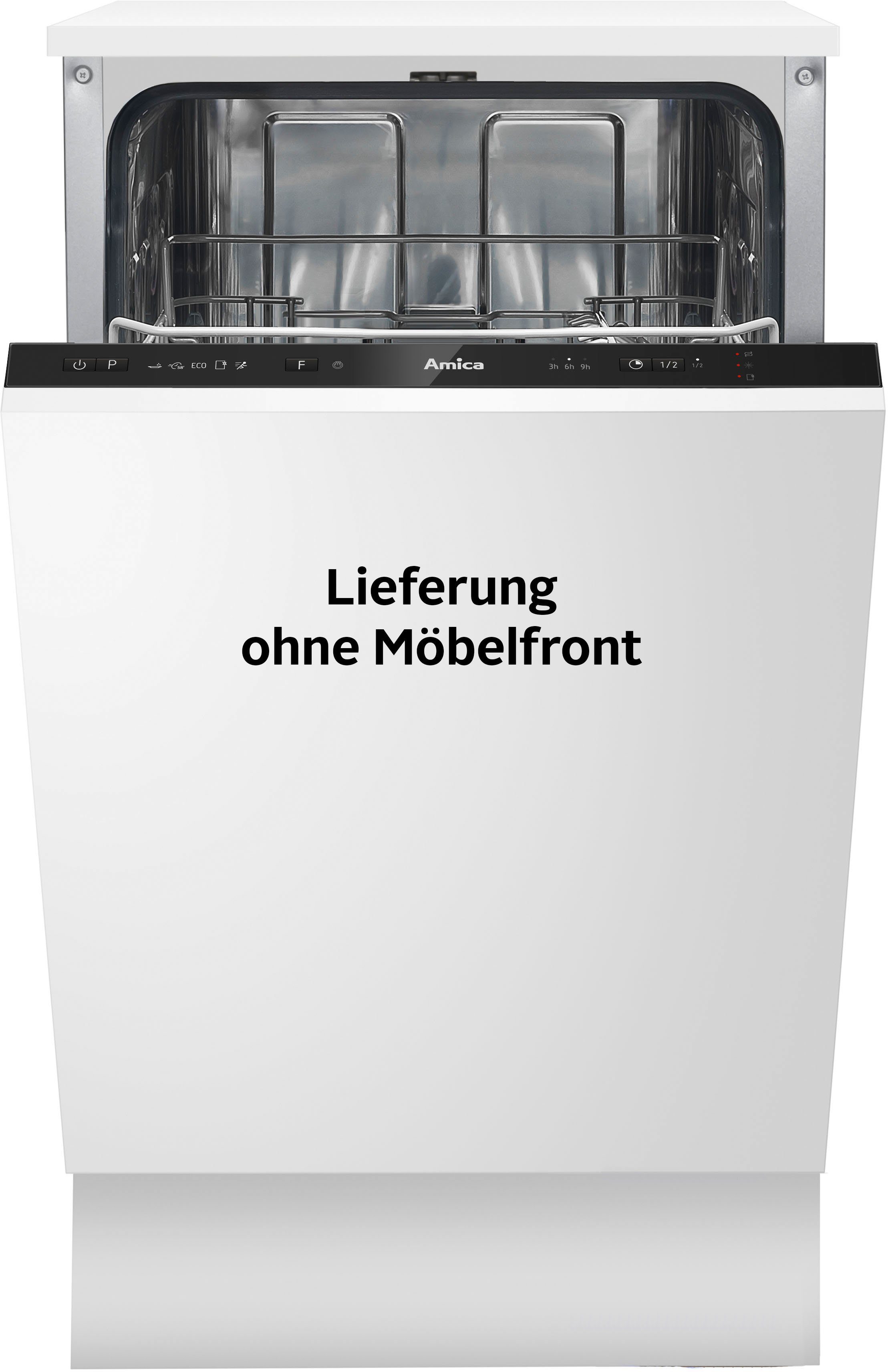 Amica vollintegrierbarer Geschirrspüler EGSPV 587 915, 9 l, 9 Maßgedecke, Ordnung, Komfort, Flexibilität – dein Helfer für jeden Abwasch