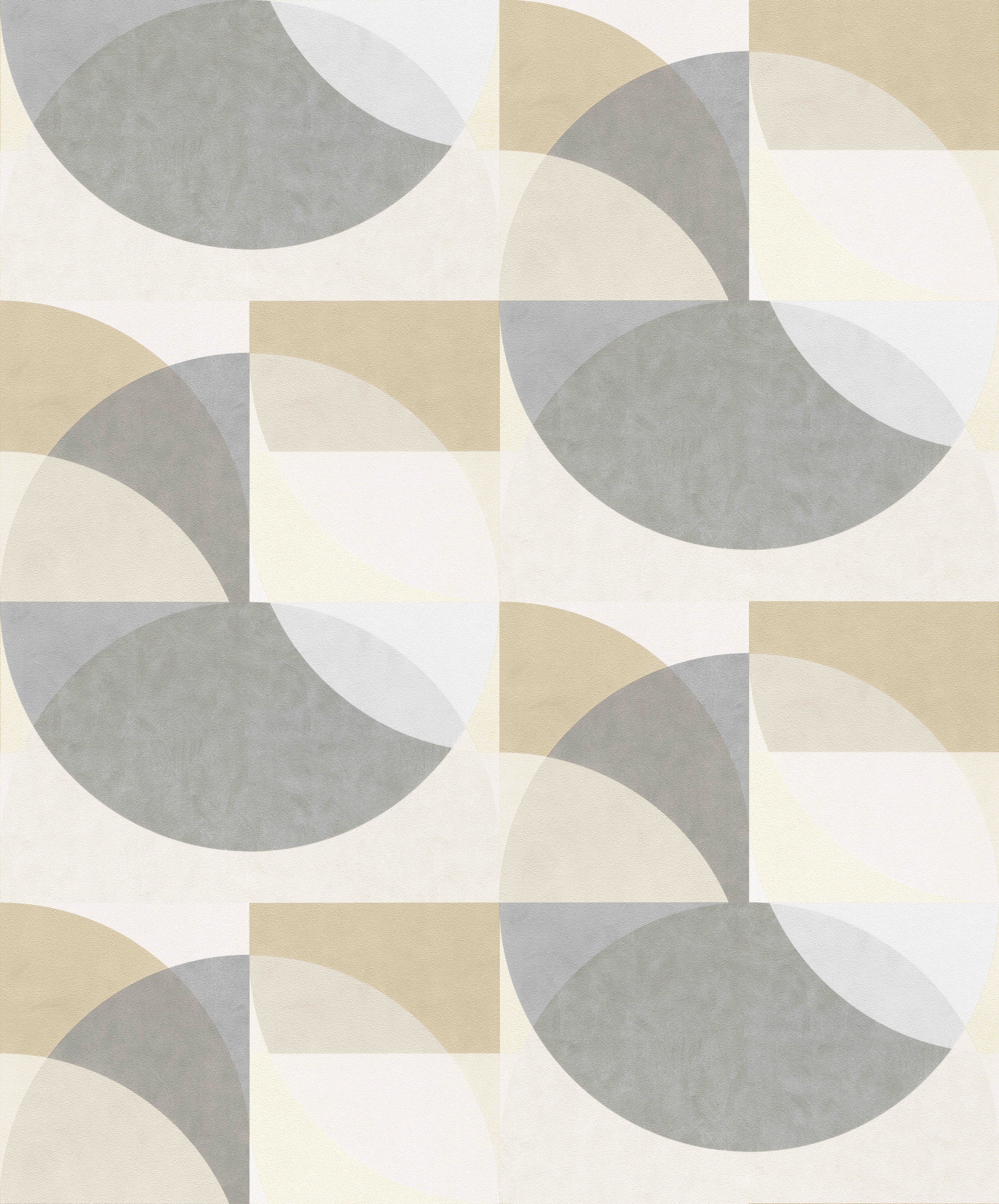 Zögern Sie nicht, zu bestellen ELLE DECORATION Vliestapete CIRCLES, Grafisch beige