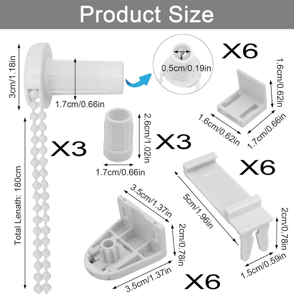 FELIXLEO Zubehör-Set Rollo Ersatzteile Set 17mm Halterungen mit Befestigung günstig online kaufen