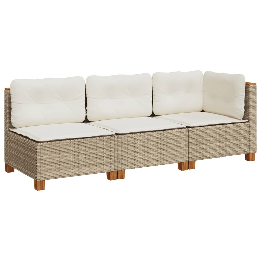 vidaXL Loungesofa Gartensofa mit Kissen 3-Sitzer günstig online kaufen