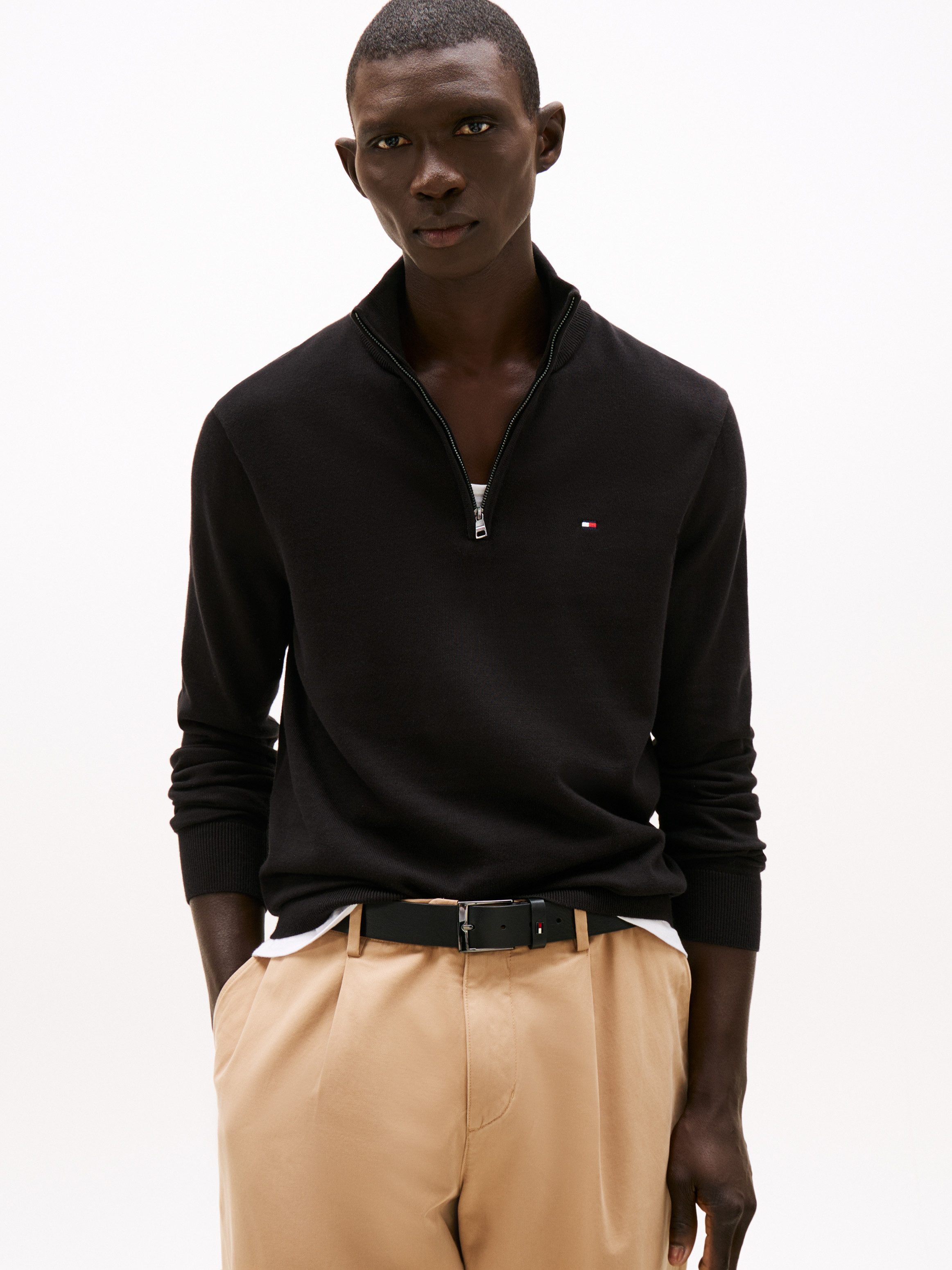 Tommy Hilfiger Troyer ESSENTIAL COTTON ZIP günstig online kaufen