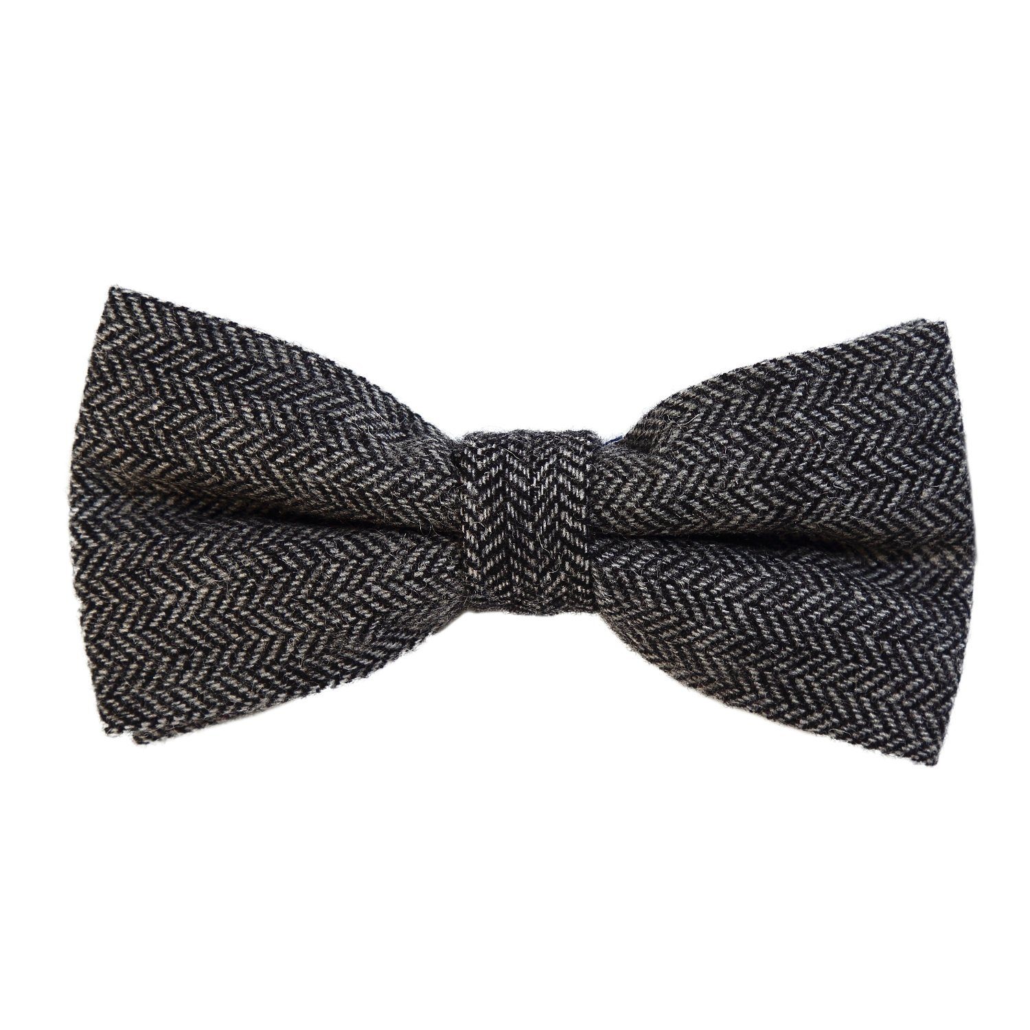 DonDon Fliege 12 x 6 cm kariert aus Baumwolle Retro Style (Packung, 1-St) bereits gebunden, verstellbar, kariert, Tweed-Look