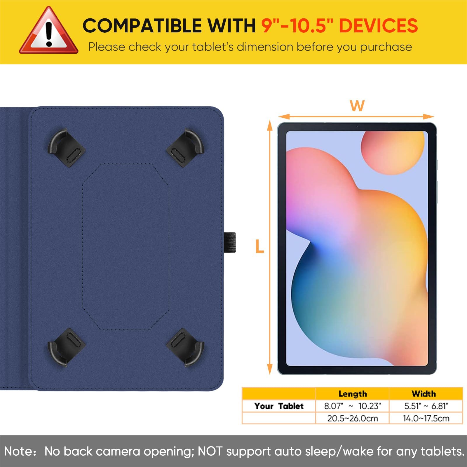Fintie Tablet-Hülle Universal Hülle für Blackview Tab60 WiFi Tablet 10''/Tab 70/Tab 80 10"