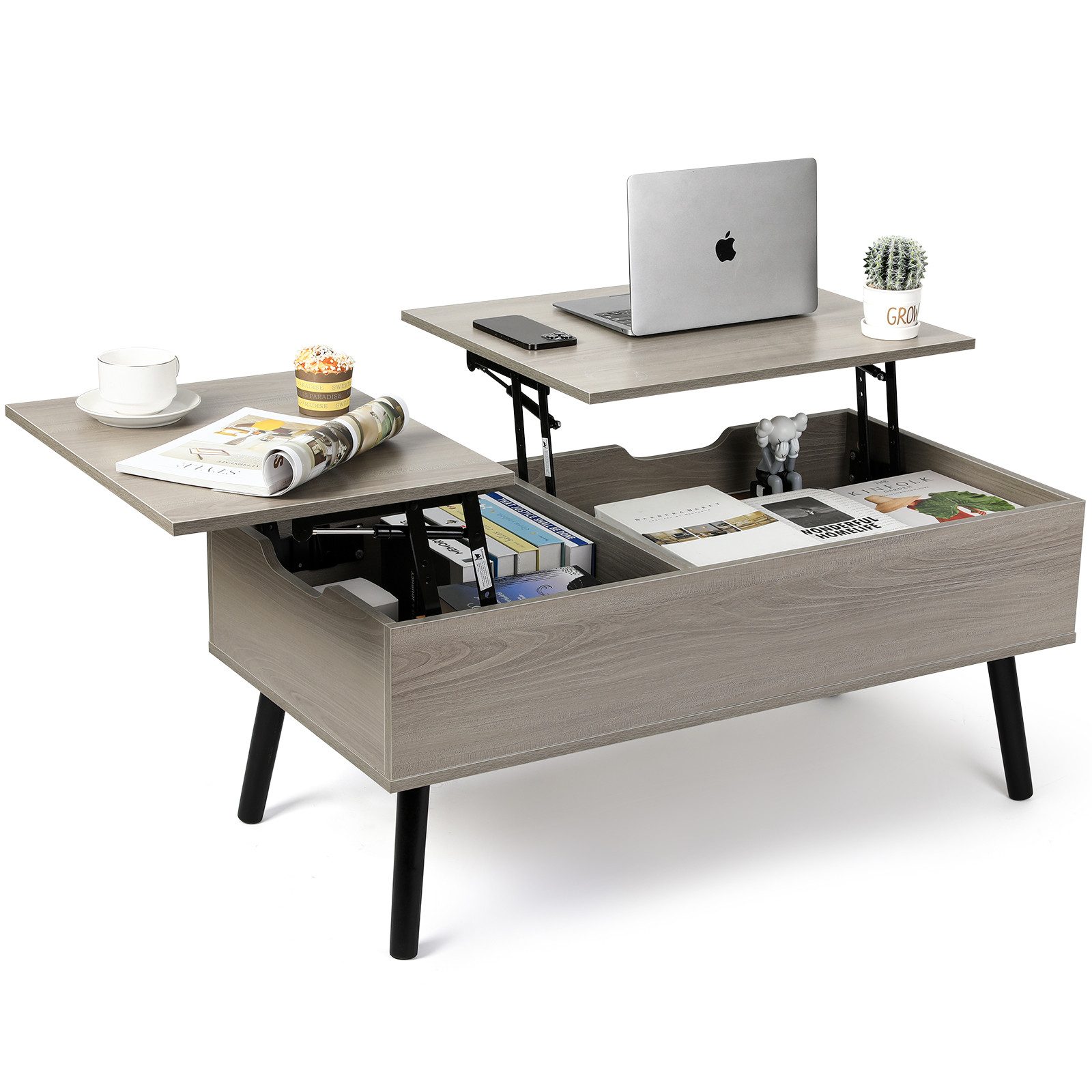 VOWNER Couchtisch Höhenverstellbarer, Wohnzimmertisch, Beistelltisch, Verse günstig online kaufen