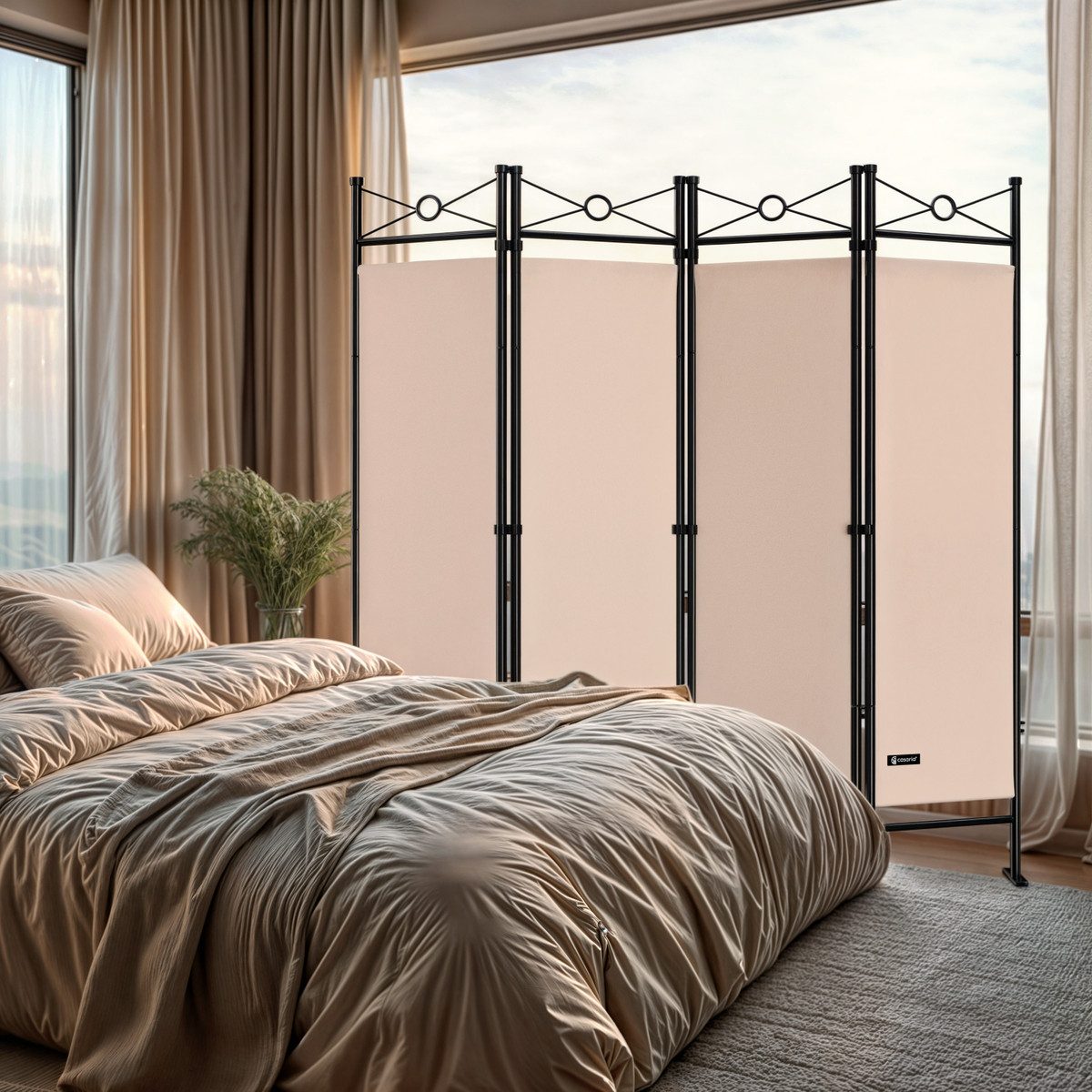 Casaria Paravent Lucca, 180x163cm Verstellbar Faltbar günstig online kaufen