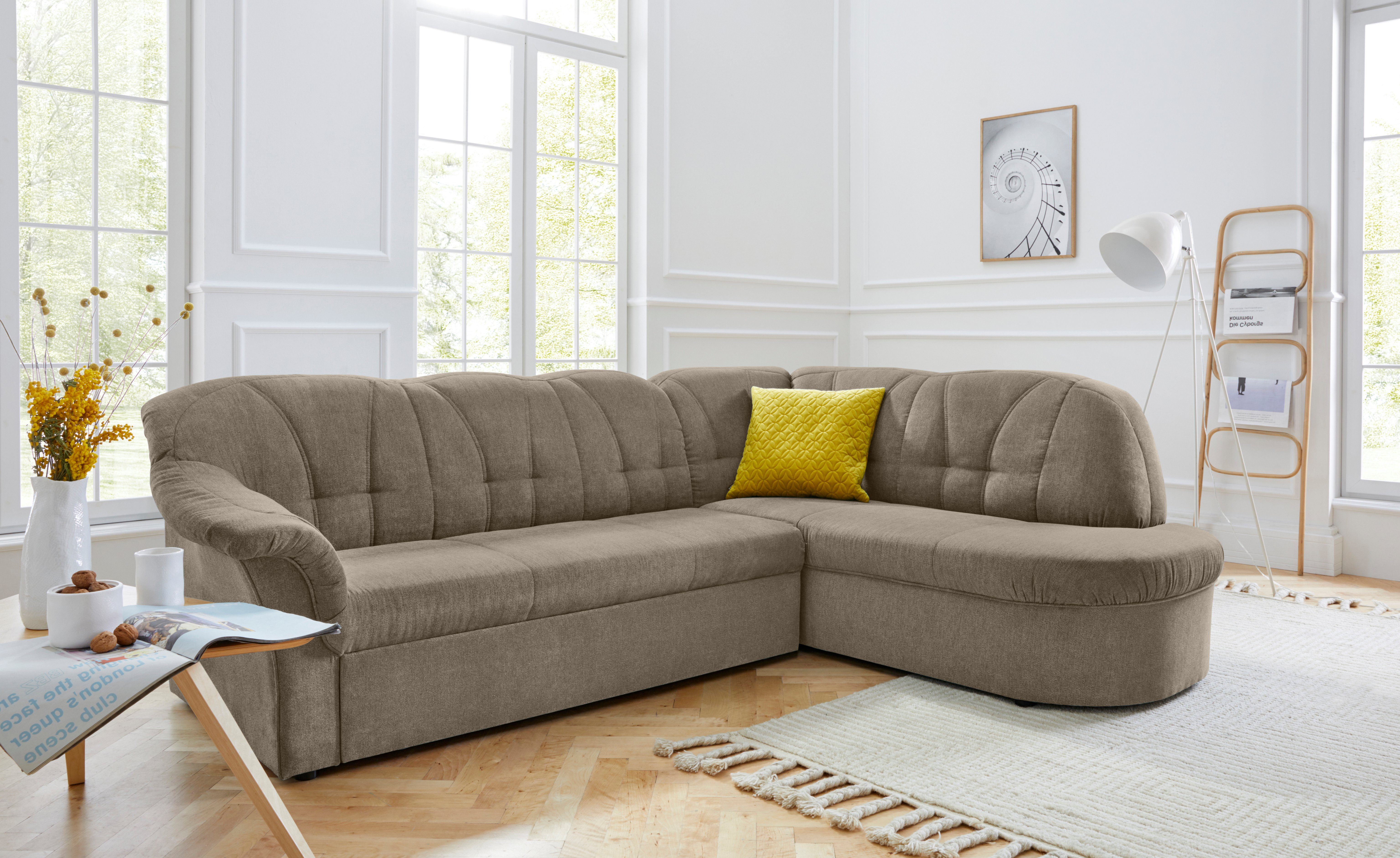 DOMO collection Ecksofa Pegnitz, elegante Rückensteppung, günstig online kaufen