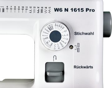 W6 WERTARBEIT Freiarm-Nähmaschine W6 N 1615 Pro, 17 Programme, mit viel Zubehör